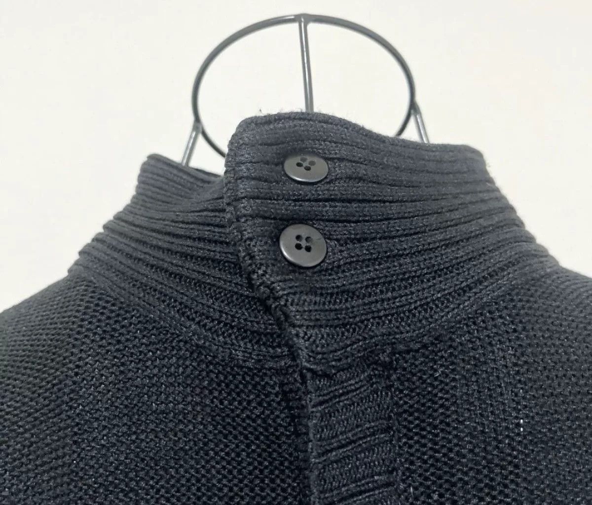 Yohji Yamamoto Y's Yohji Yamamoto Black Turtleneck Knit Cardigan Size US XXS / EU 40 - 3 Thumbnail