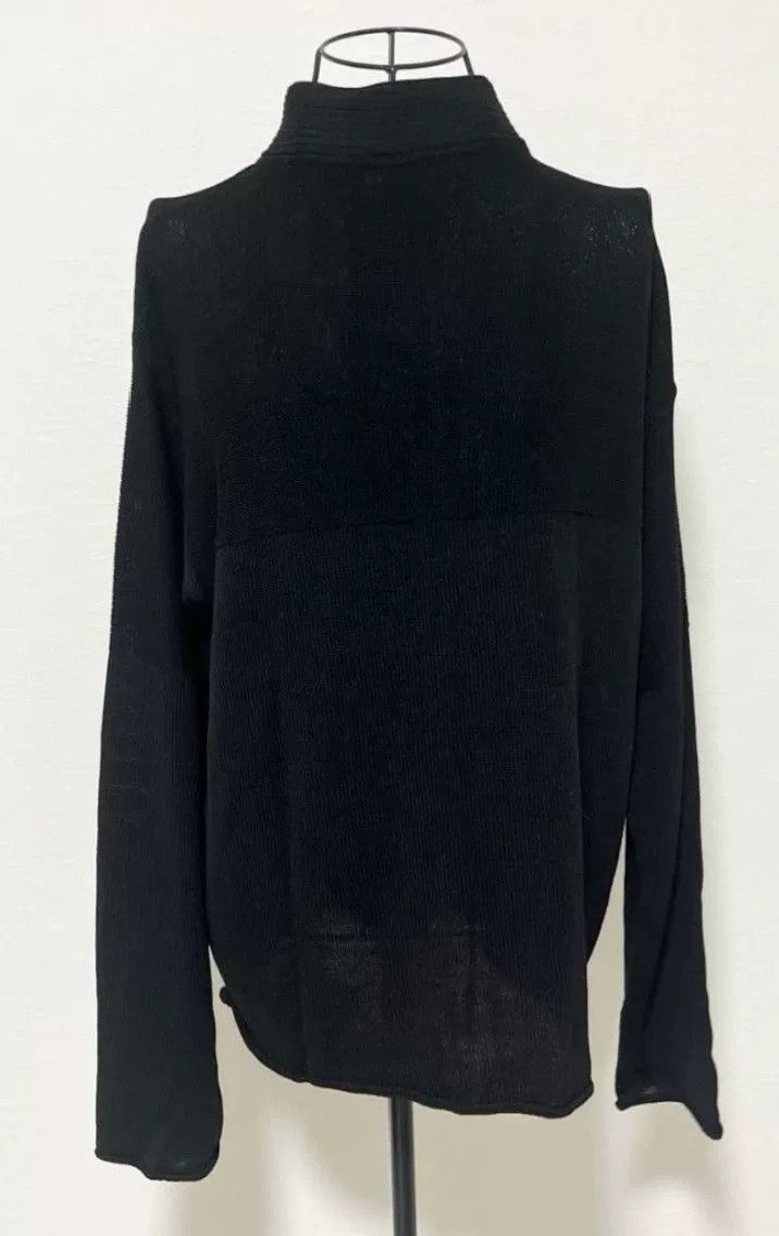 Yohji Yamamoto Y's Yohji Yamamoto Black Turtleneck Knit Cardigan Size US XXS / EU 40 - 2 Thumbnail