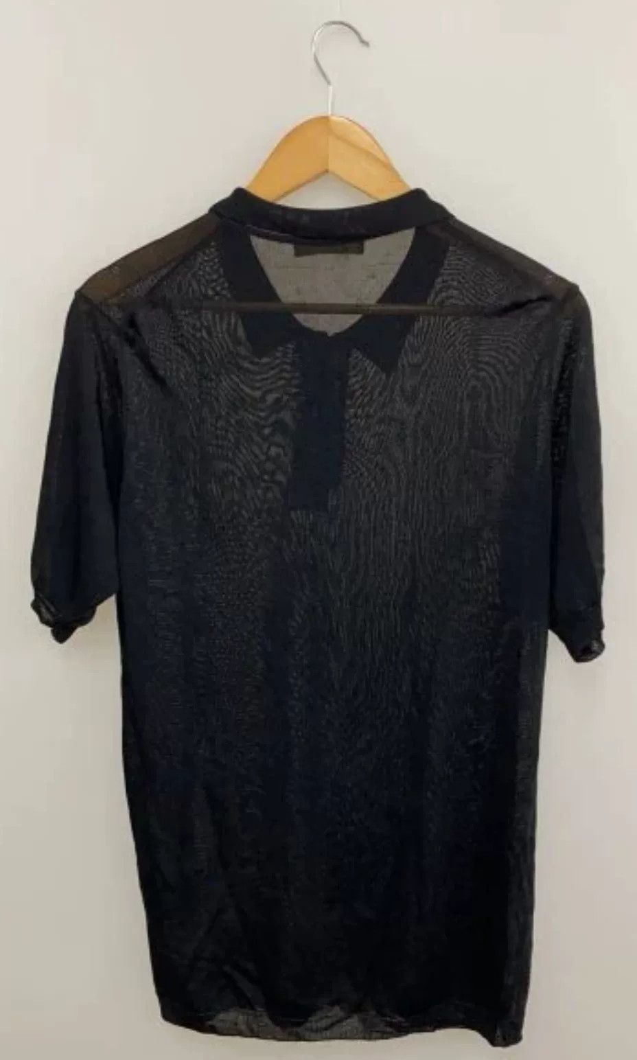 Yohji Yamamoto Y's for men black polo shirt Size US M / EU 48-50 / 2 - 2 Thumbnail
