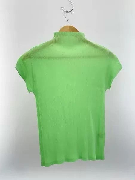 Issey Miyake Issey Miyake Green Short-Sleeve Top Size L / US 10 / IT 46 - 2 Thumbnail