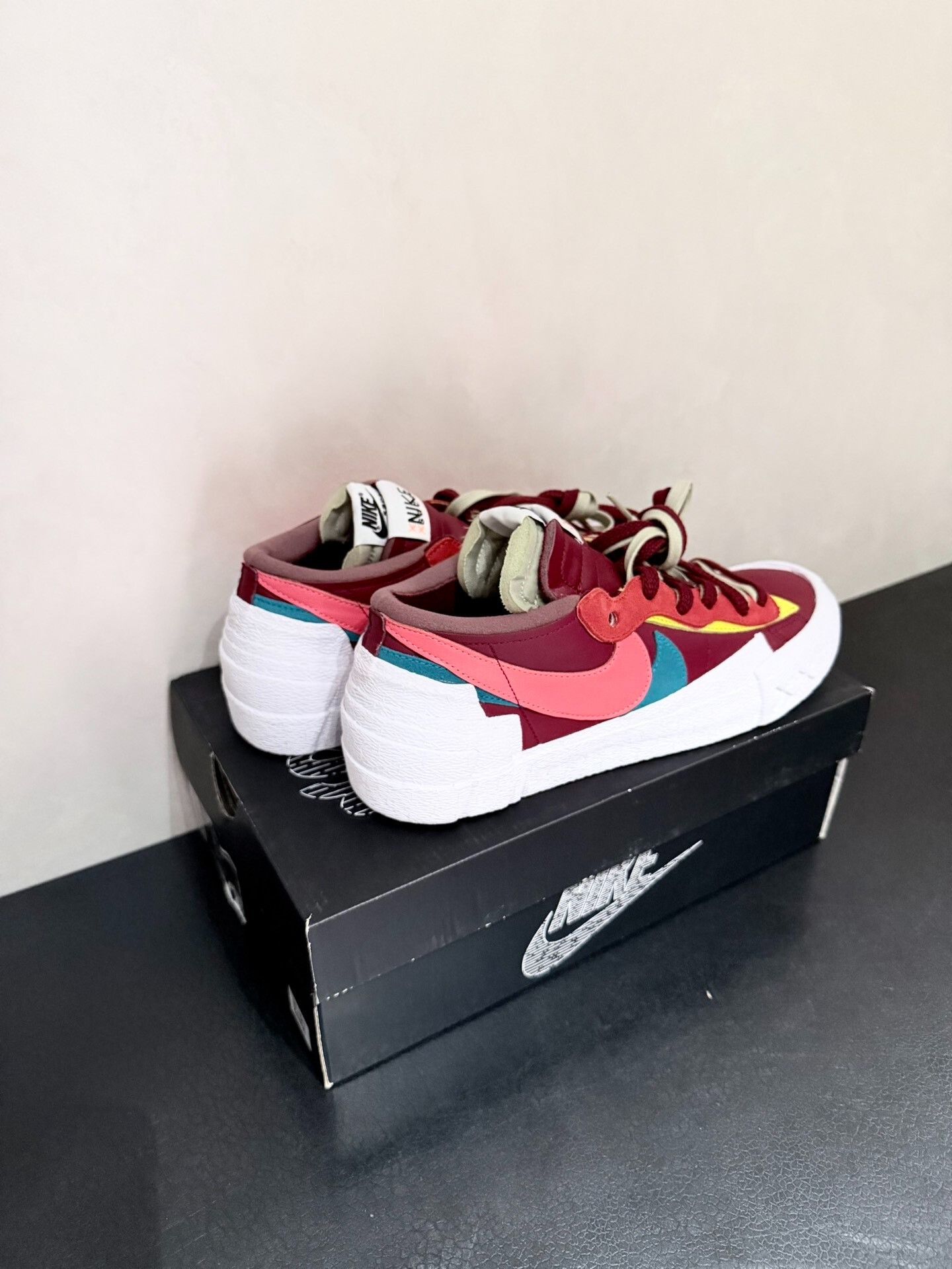 Kaws Kaws x Nike Blazer Red Deconstructed Low Sneakers Size US 10 / EU 43 - 2 Thumbnail