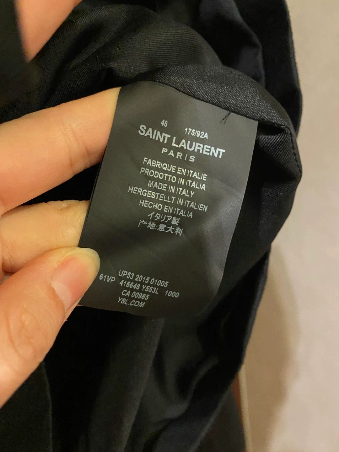 Saint Laurent Paris Saint Laurent Men's SLP Suit Jacket Size US S / EU 44-46 / 1 - 4 Thumbnail