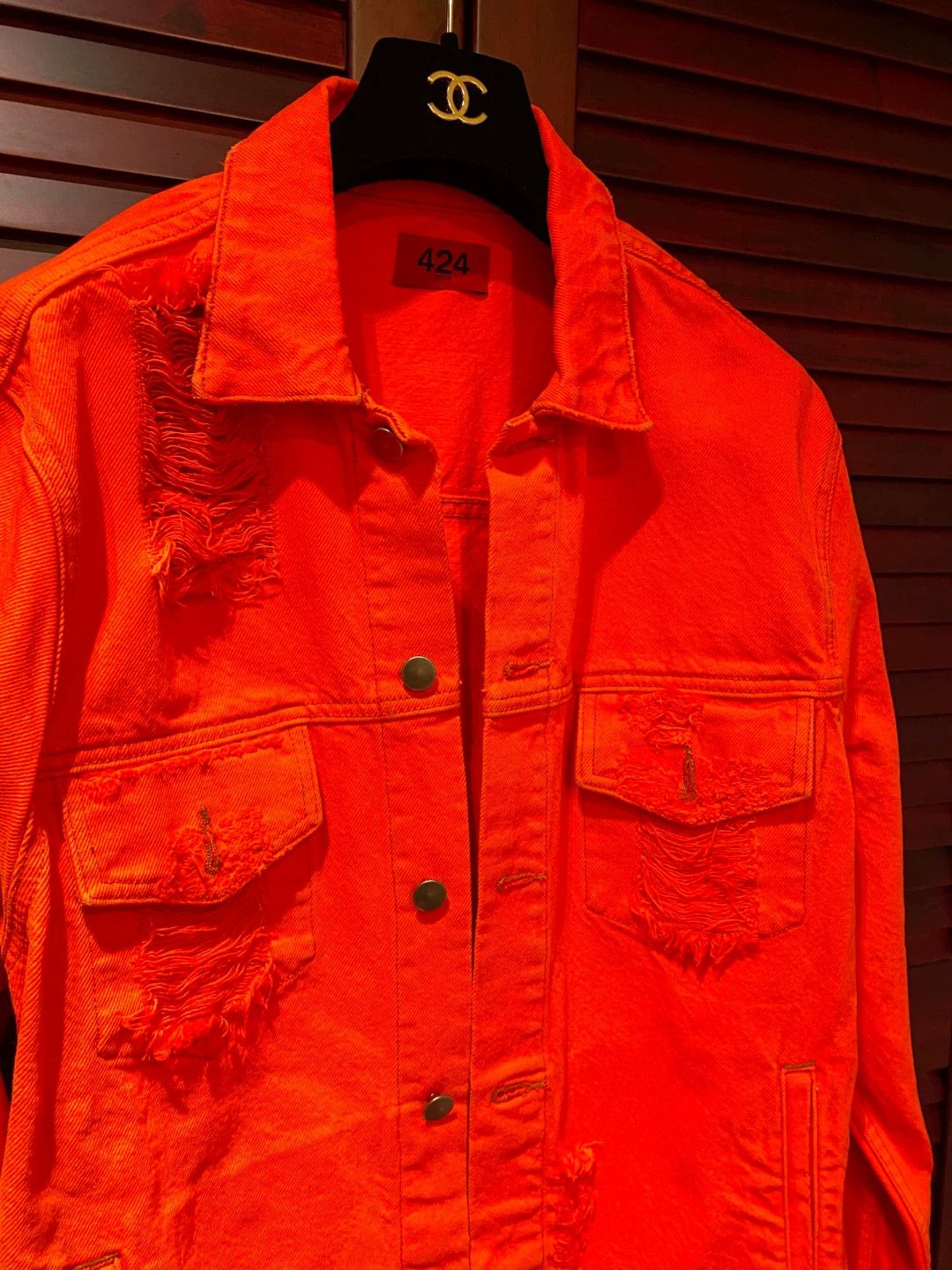 424 424 Men's Red Denim Jacket Size US S / EU 44-46 / 1 - 2 Thumbnail