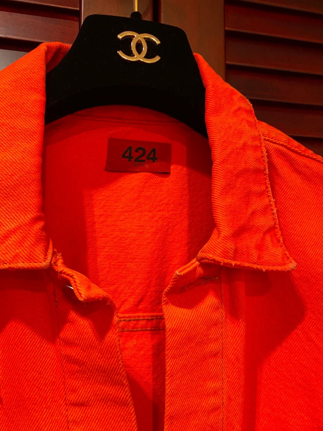 424 424 Men's Red Denim Jacket Size US S / EU 44-46 / 1 - 3 Thumbnail