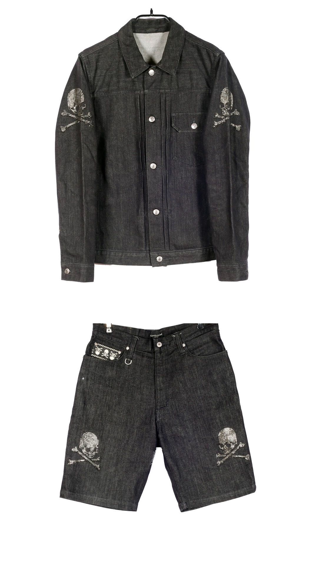 Mastermind Japan mastermind Japan Crystal Skull Black Denim Jacket Size US S / EU 44-46 / 1 - 3 Thumbnail