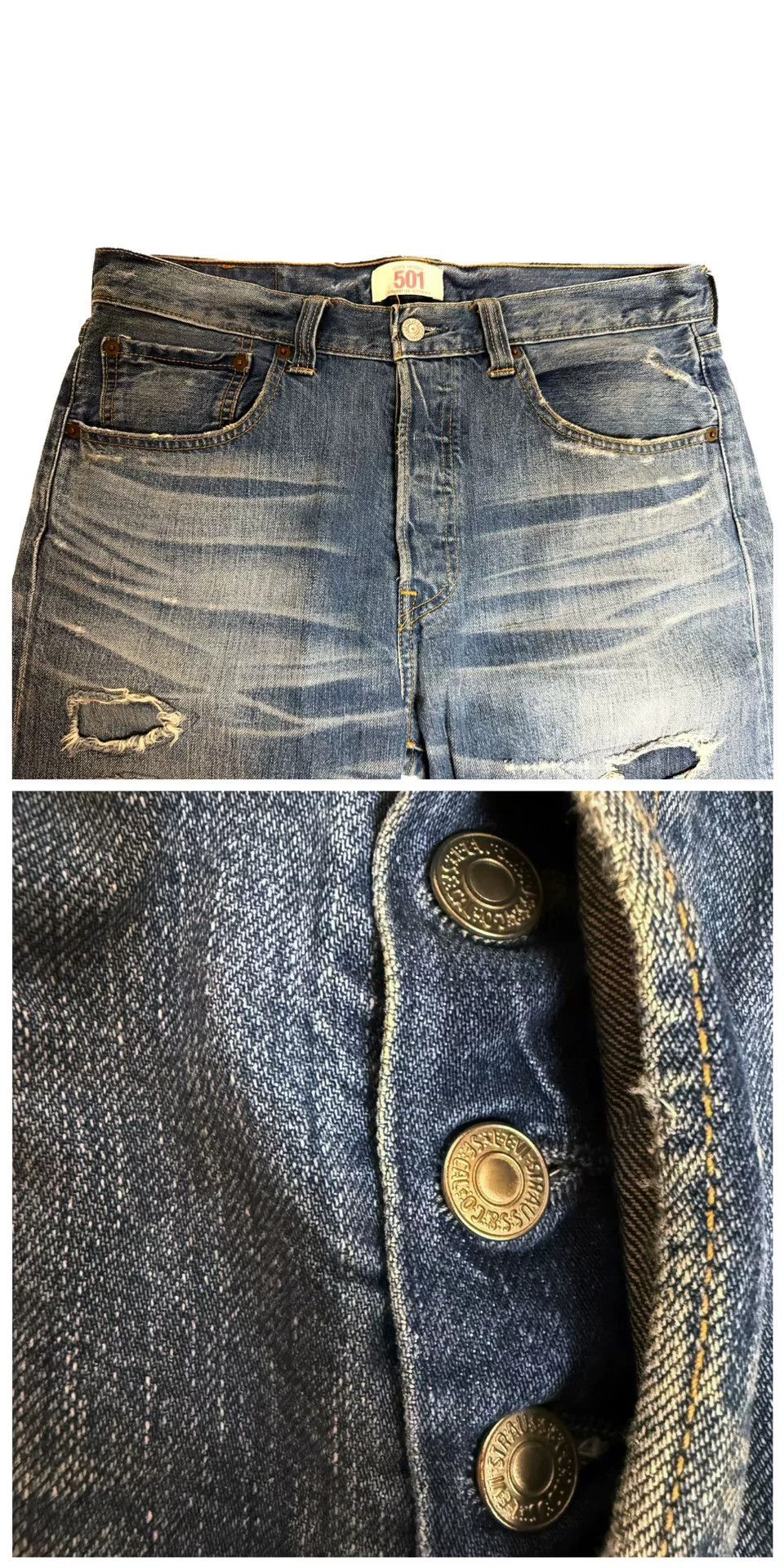 Levi's Levi's 08501 Distressed Patch Jeans Size US 32 / EU 48 - 5 Thumbnail