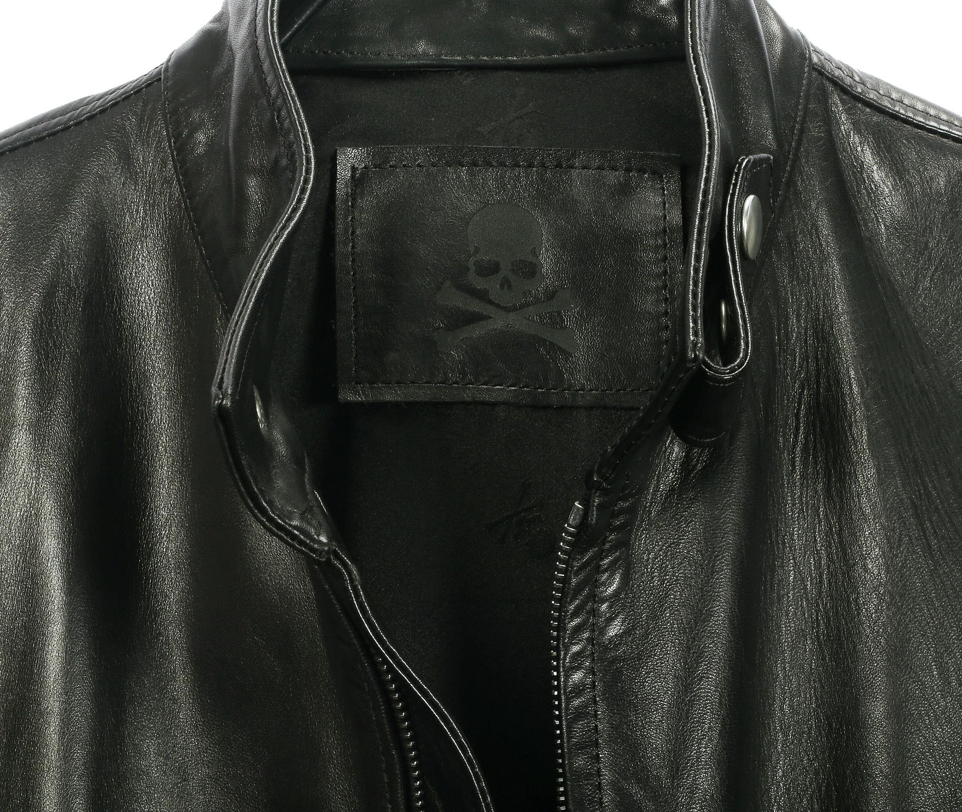 MMW MMJ Embroidered Skull Leather Jacket Size US M / EU 48-50 / 2 - 7 Thumbnail