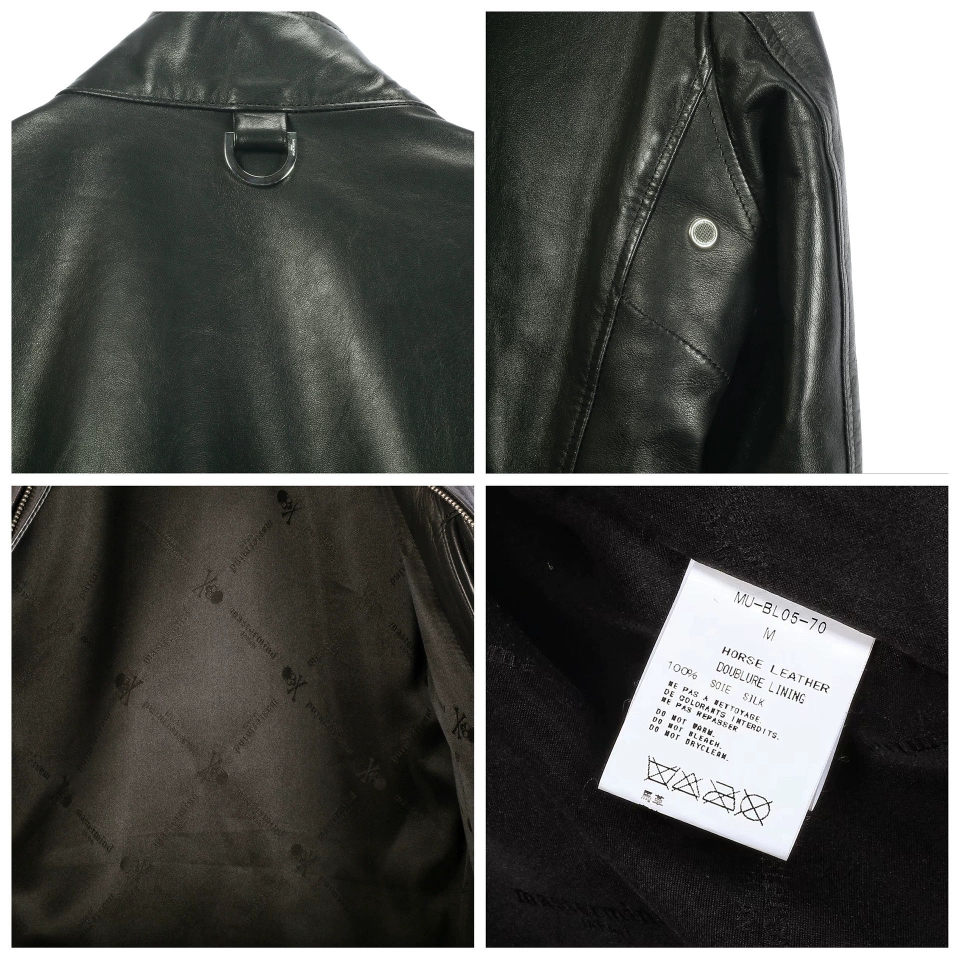 MMW MMJ Embroidered Skull Leather Jacket Size US M / EU 48-50 / 2 - 8 Thumbnail