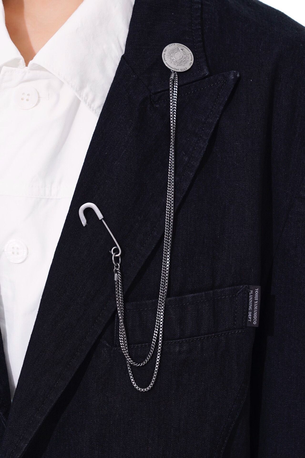 Yohji Yamamoto Yohji Yamamoto SYTE Lotus Brooch Chain Necklace Size ONE SIZE - 3 Thumbnail