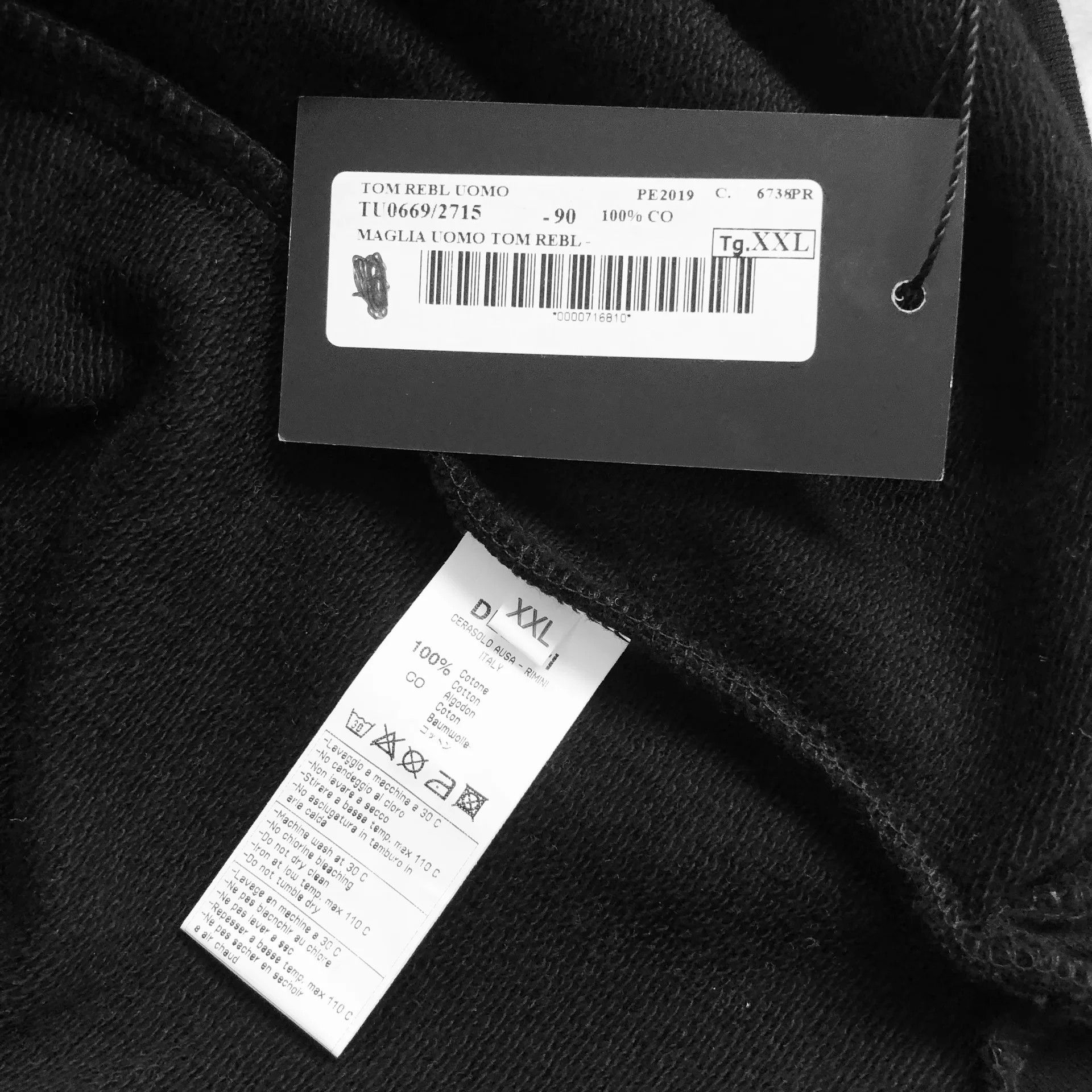 Tom Rebl TOM REBL Deconstructed Men's Pullover Sweatshirt Size US XXL / EU 58 / 5 - 8 Thumbnail