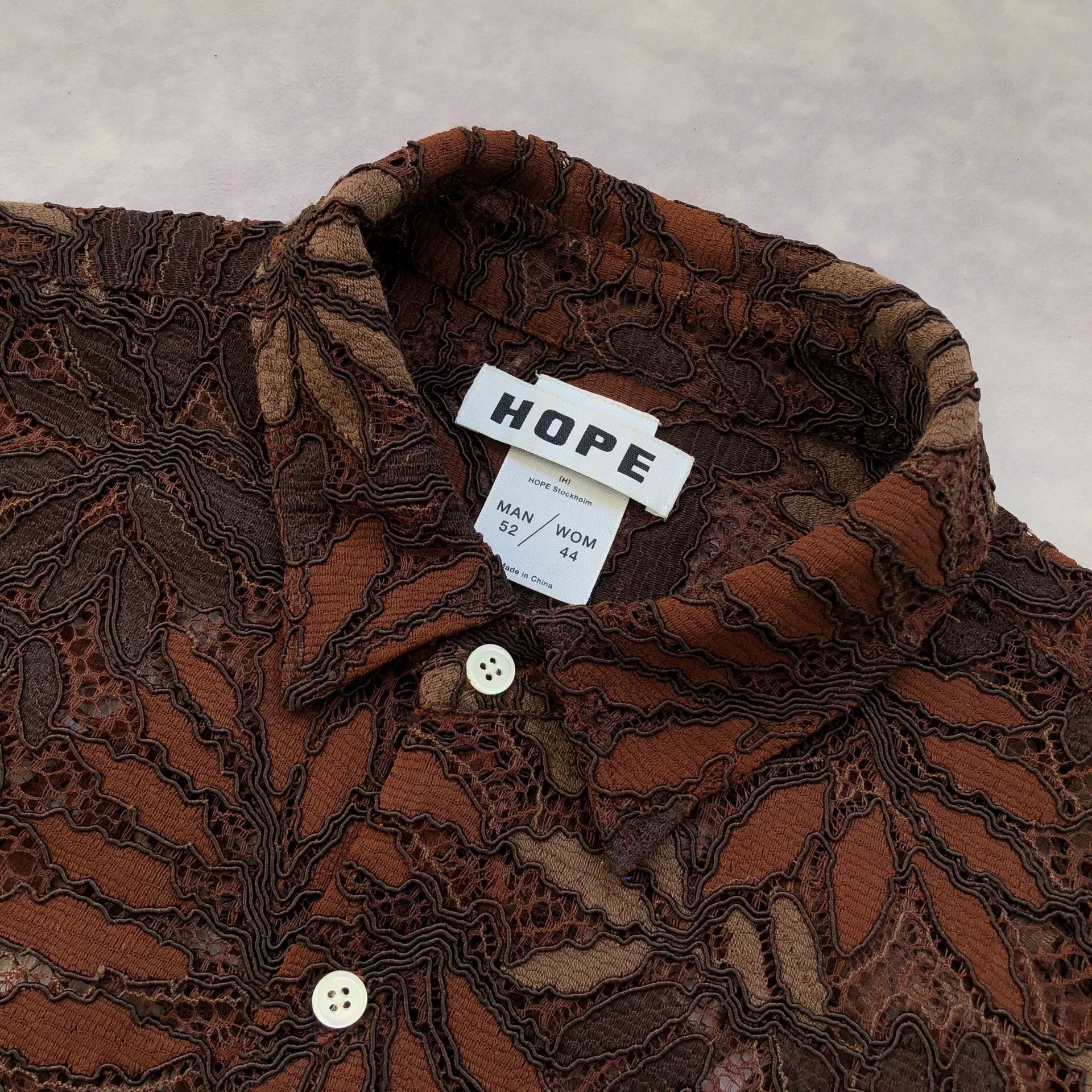 Hope HOPE Stockholm Men's Hollow-Out Long-Sleeve Shirt Size US L / EU 52-54 / 3 - 3 Thumbnail