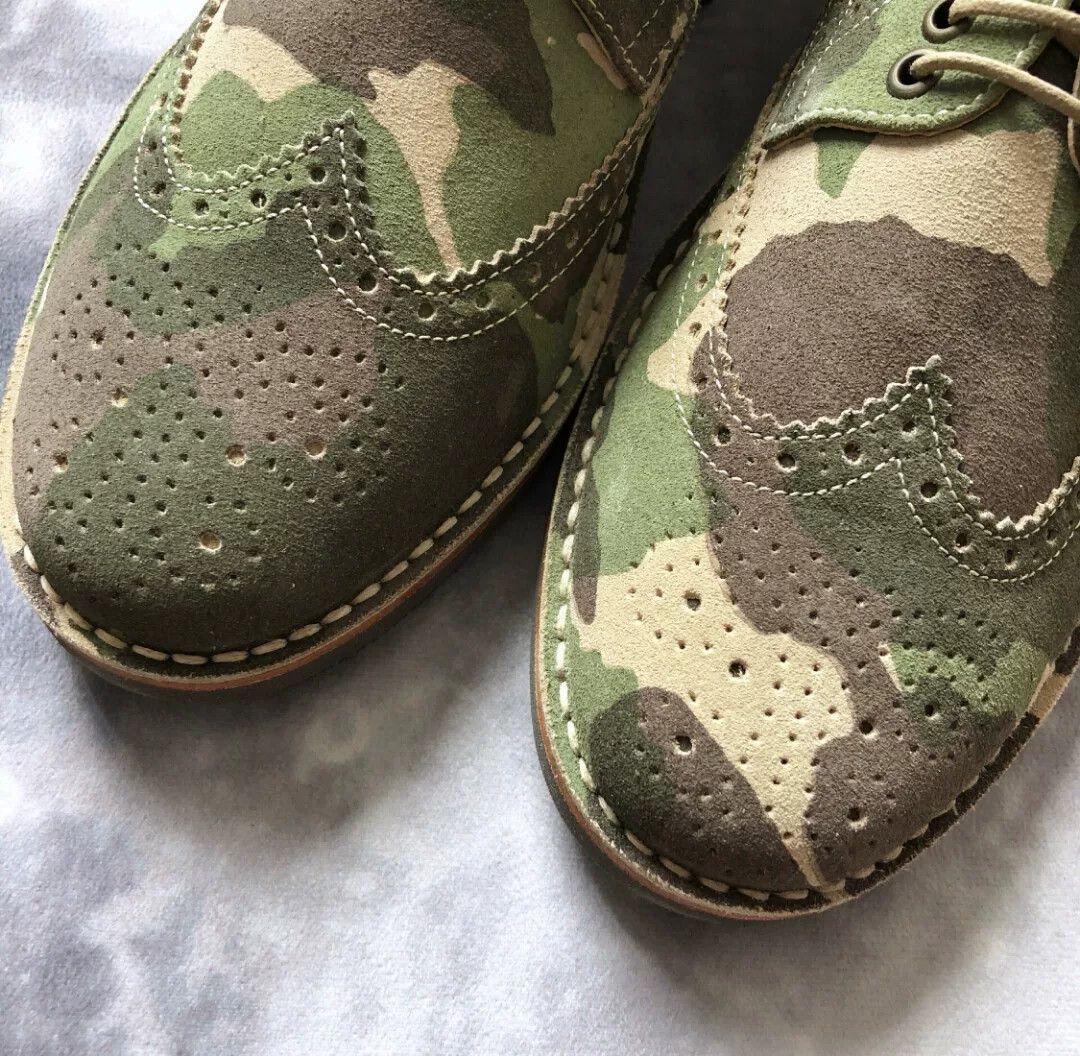 Paolo Gucci Paolo Simonini Camouflage Brogue Men's Shoes Size US 9 / EU 42 - 3 Thumbnail