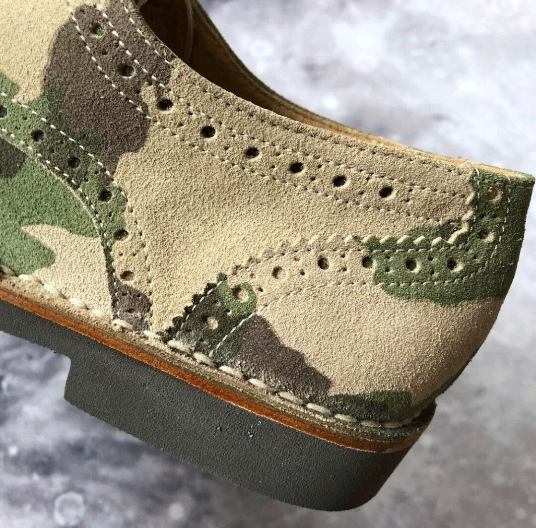 Paolo Gucci Paolo Simonini Camouflage Brogue Men's Shoes Size US 9 / EU 42 - 5 Thumbnail