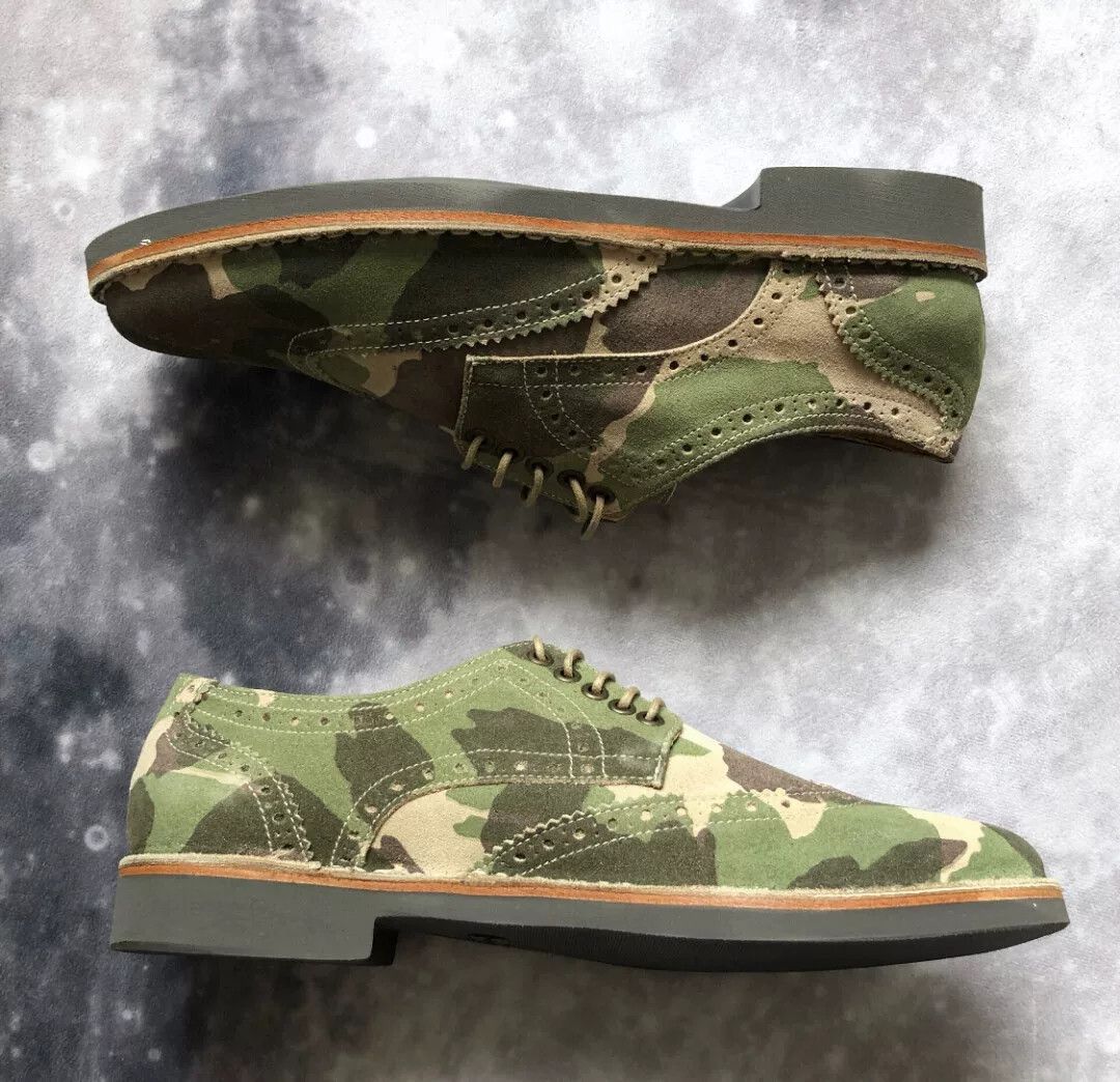 Paolo Gucci Paolo Simonini Camouflage Brogue Men's Shoes Size US 9 / EU 42 - 6 Thumbnail