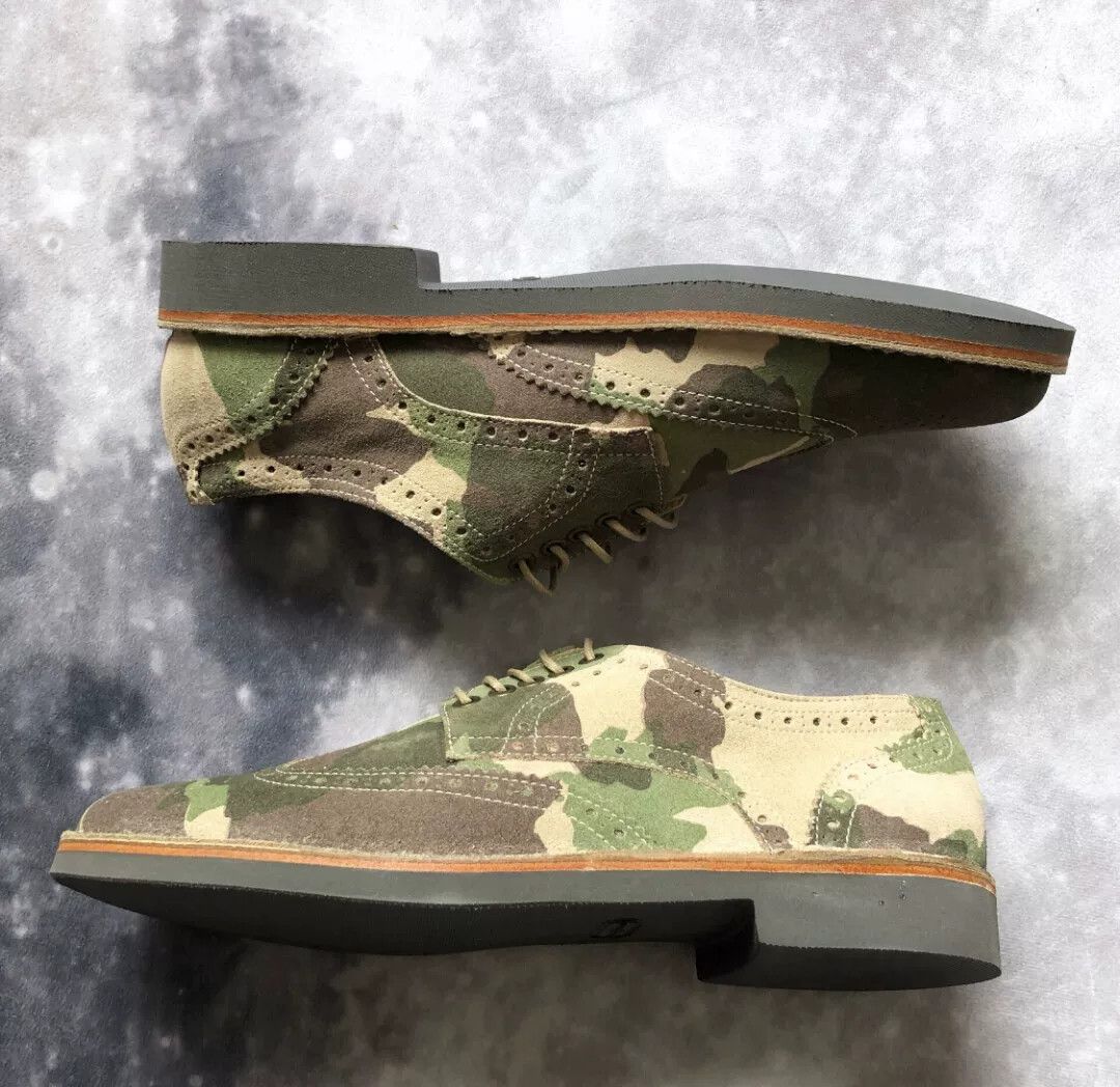 Paolo Gucci Paolo Simonini Camouflage Brogue Men's Shoes Size US 9 / EU 42 - 4 Thumbnail