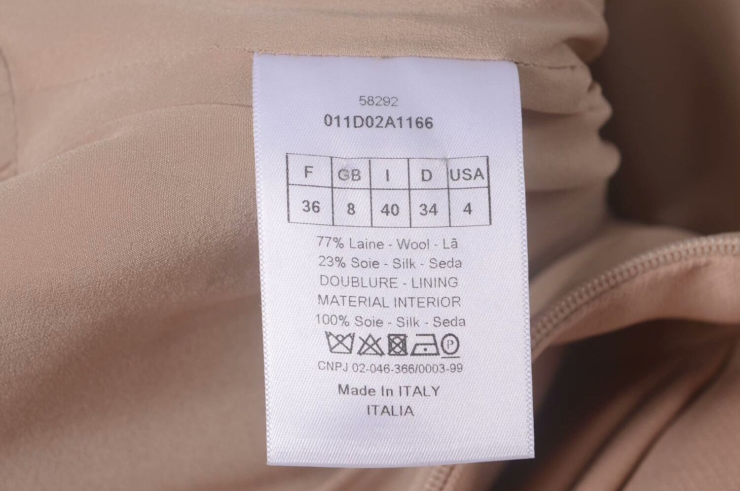 Dior Dior Beige Wool-Silk Dress Italy Size S / US 4 / IT 40 - 7 Thumbnail