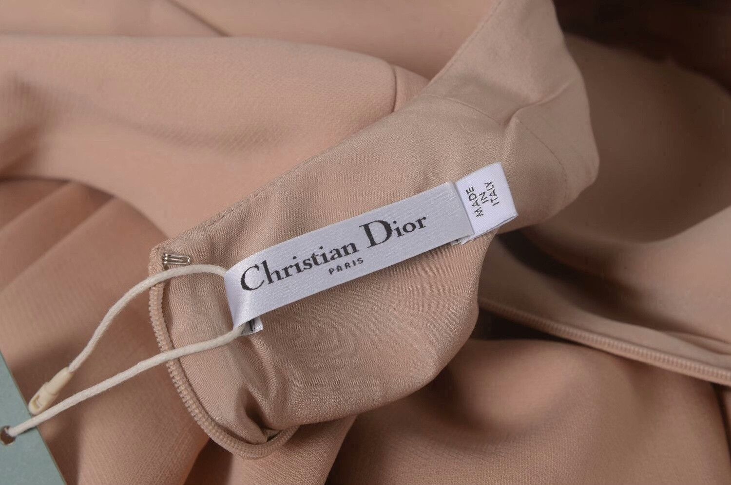 Dior Dior Beige Wool-Silk Dress Italy Size S / US 4 / IT 40 - 3 Thumbnail