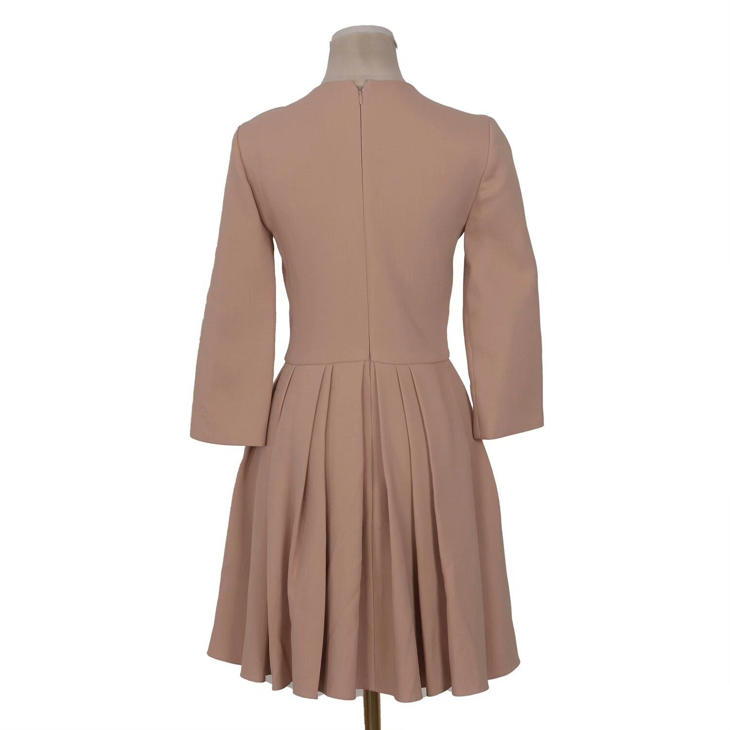 Dior Dior Beige Wool-Silk Dress Italy Size S / US 4 / IT 40 - 2 Thumbnail