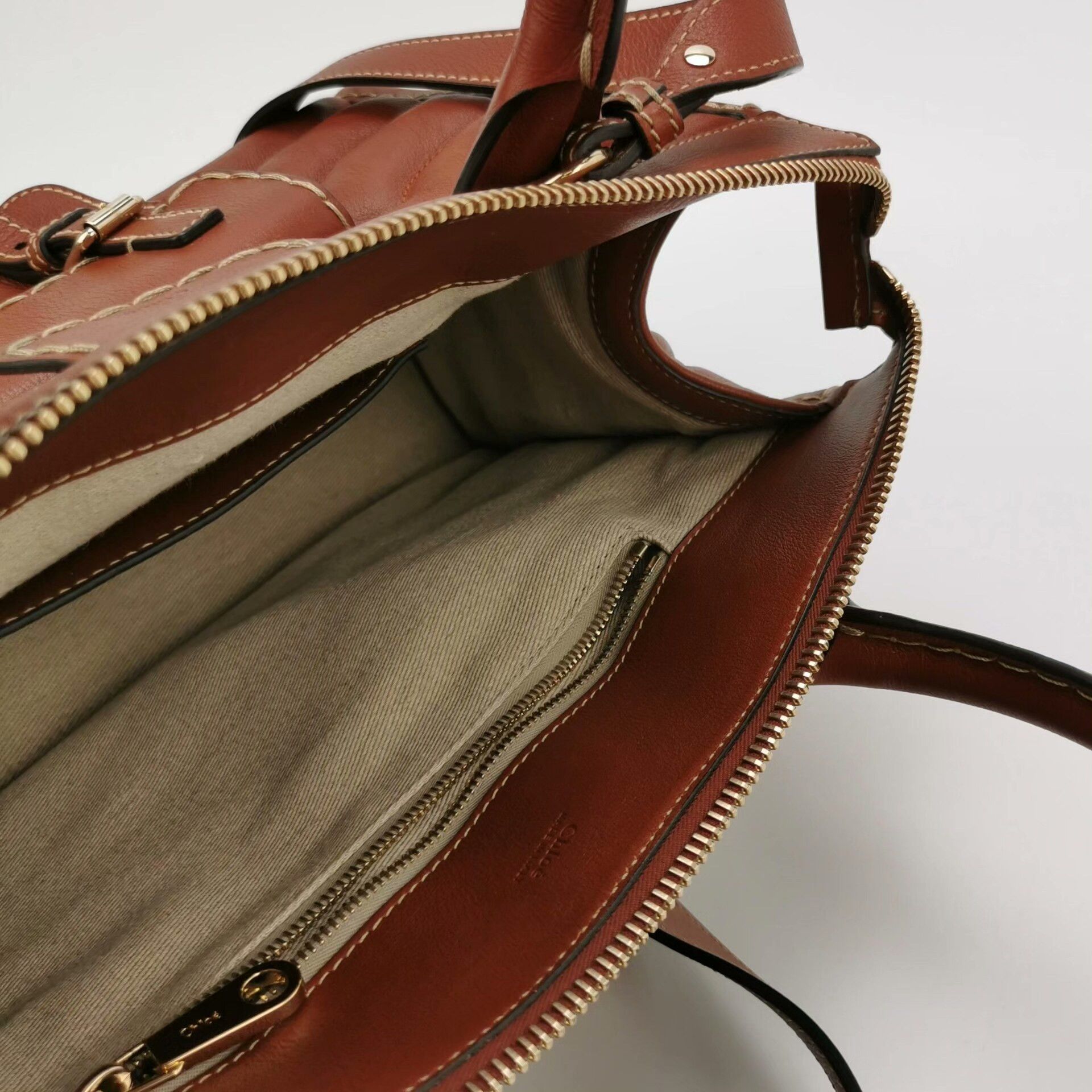 Chloe Chloe Brown Leather Handbag Size ONE SIZE - 6 Thumbnail