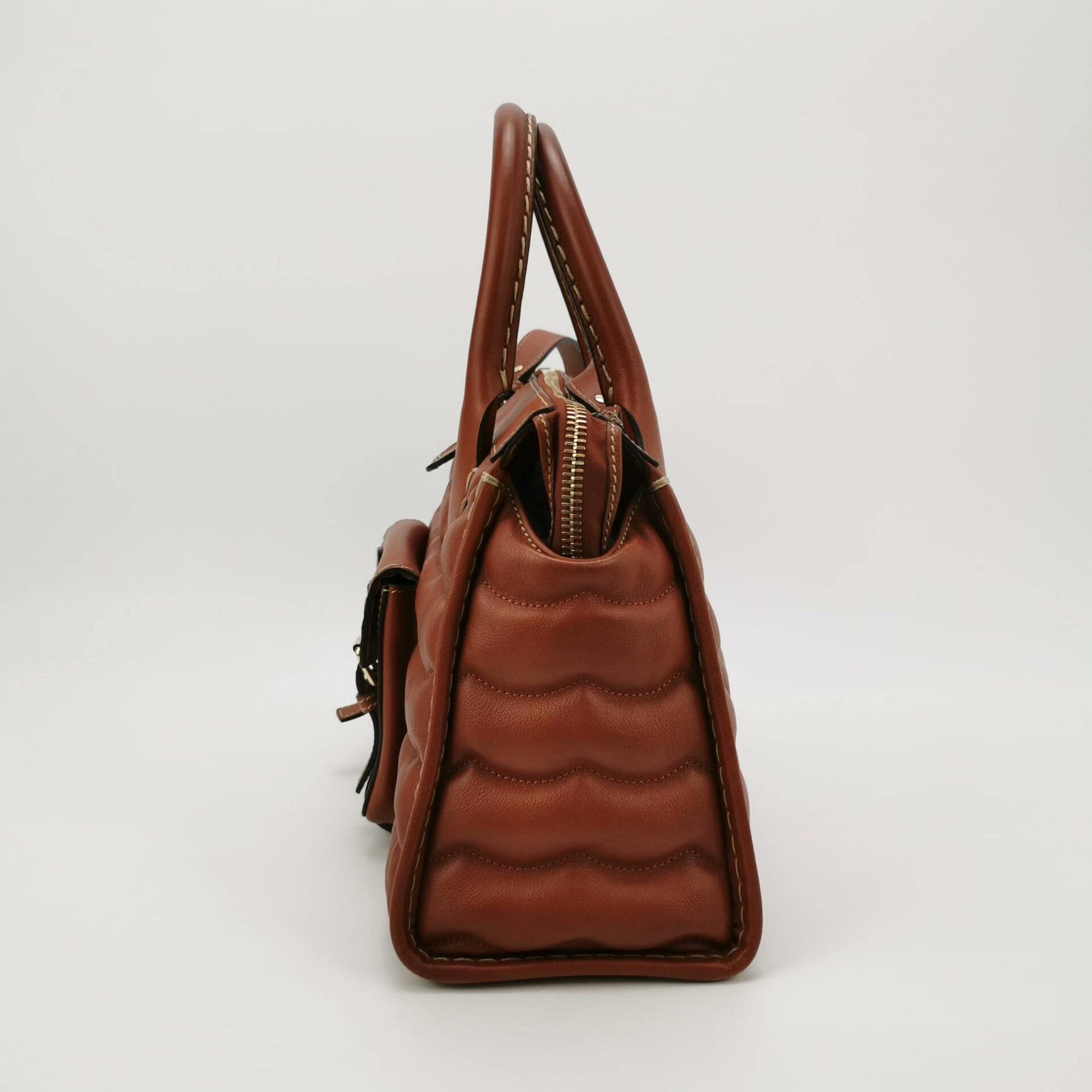 Chloe Chloe Brown Leather Handbag Size ONE SIZE - 2 Thumbnail