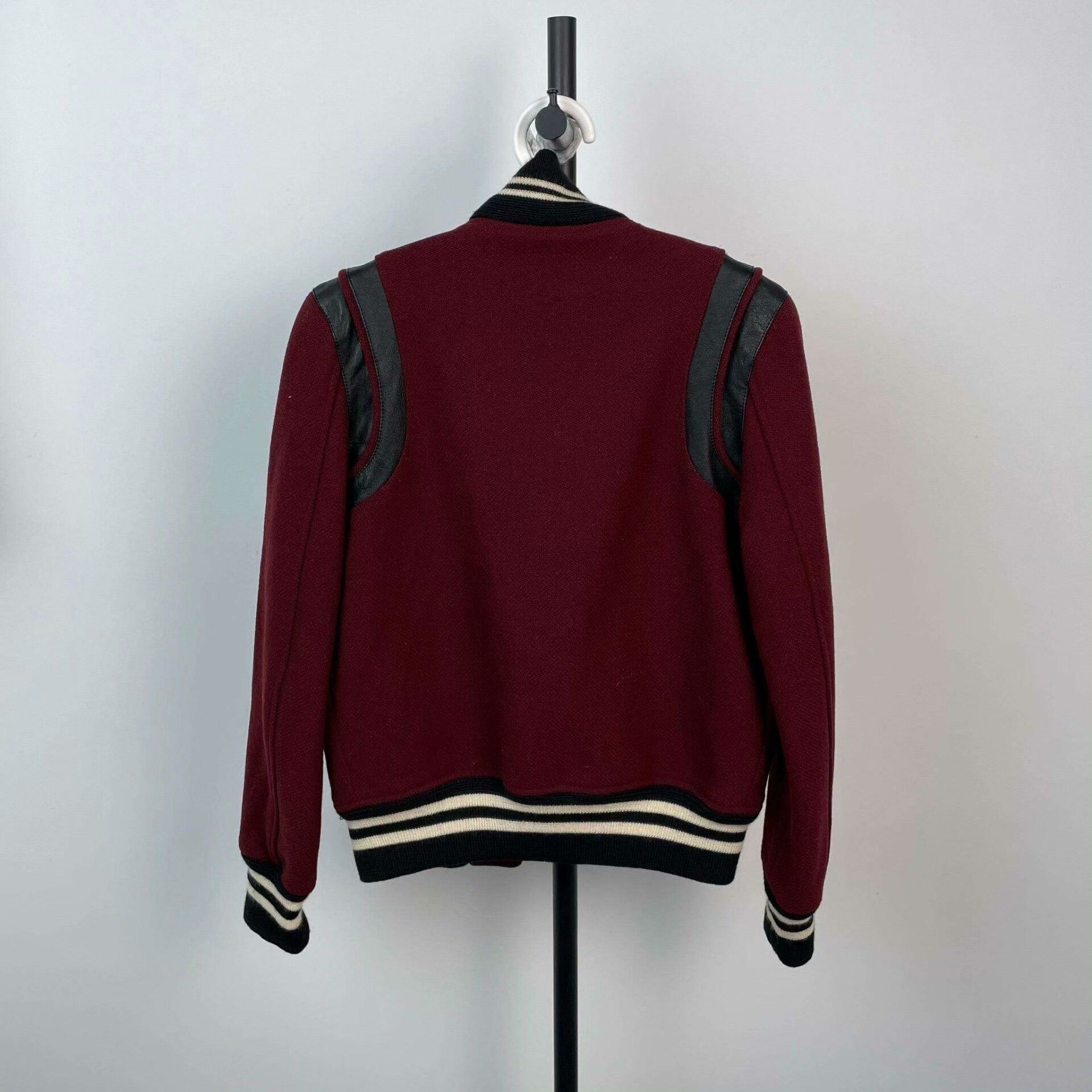 Saint Laurent Paris Saint Laurent Wool Leather Jacket 36 Size XS / US 0-2 / IT 36-38 - 2 Thumbnail