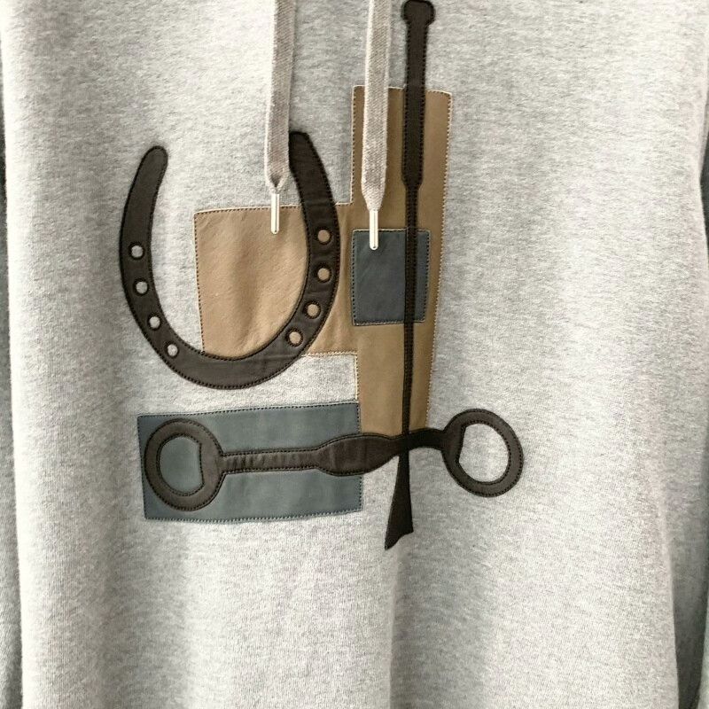 Hermes Hermes Grey Horseshoe Logo Hoodie Size US M / EU 48-50 / 2 - 6 Thumbnail