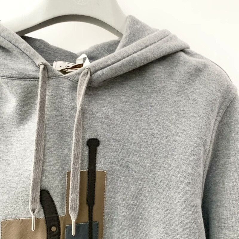 Hermes Hermes Grey Horseshoe Logo Hoodie Size US M / EU 48-50 / 2 - 7 Thumbnail