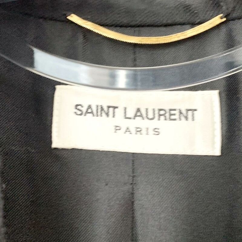 Saint Laurent Paris Saint Laurent Black Gold Trim Blazer Size S / US 4 / IT 40 - 6 Thumbnail
