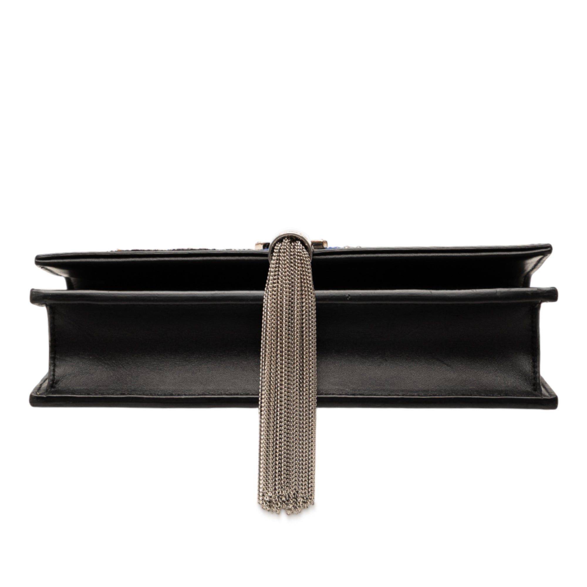 Saint Laurent Paris Calfskin Cloud Star Applique Classic Monogram Kate Tassel Wallet on Chain Size ONE SIZE - 3 Thumbnail