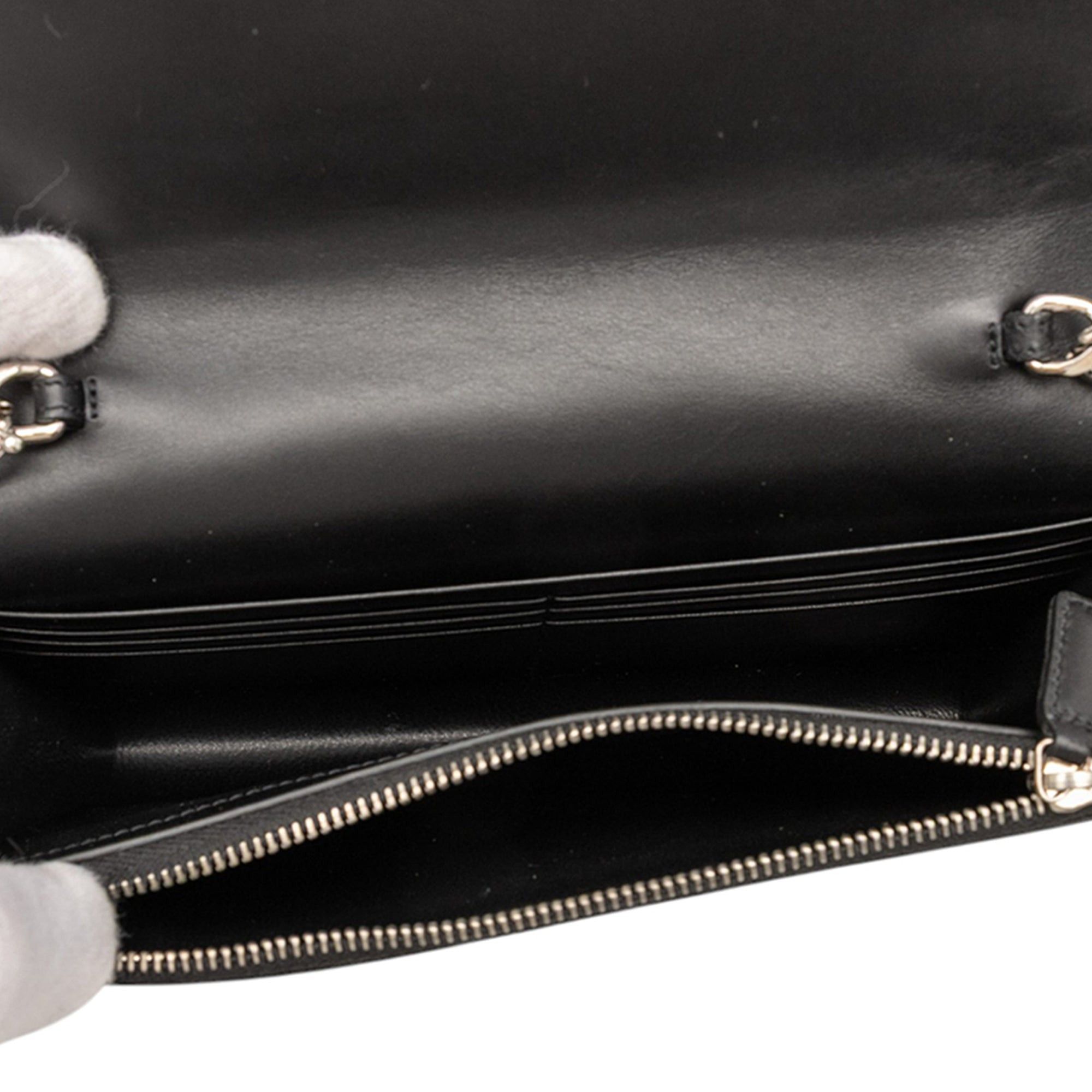 Saint Laurent Paris Calfskin Cloud Star Applique Classic Monogram Kate Tassel Wallet on Chain Size ONE SIZE - 4 Thumbnail