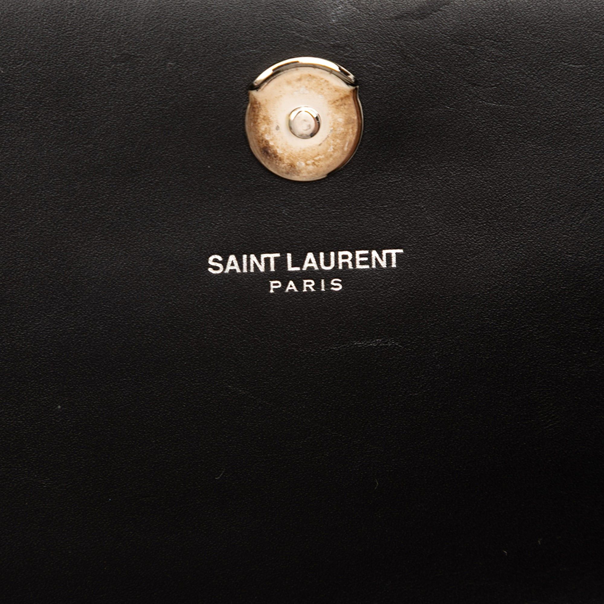 Saint Laurent Paris Calfskin Cloud Star Applique Classic Monogram Kate Tassel Wallet on Chain Size ONE SIZE - 5 Thumbnail