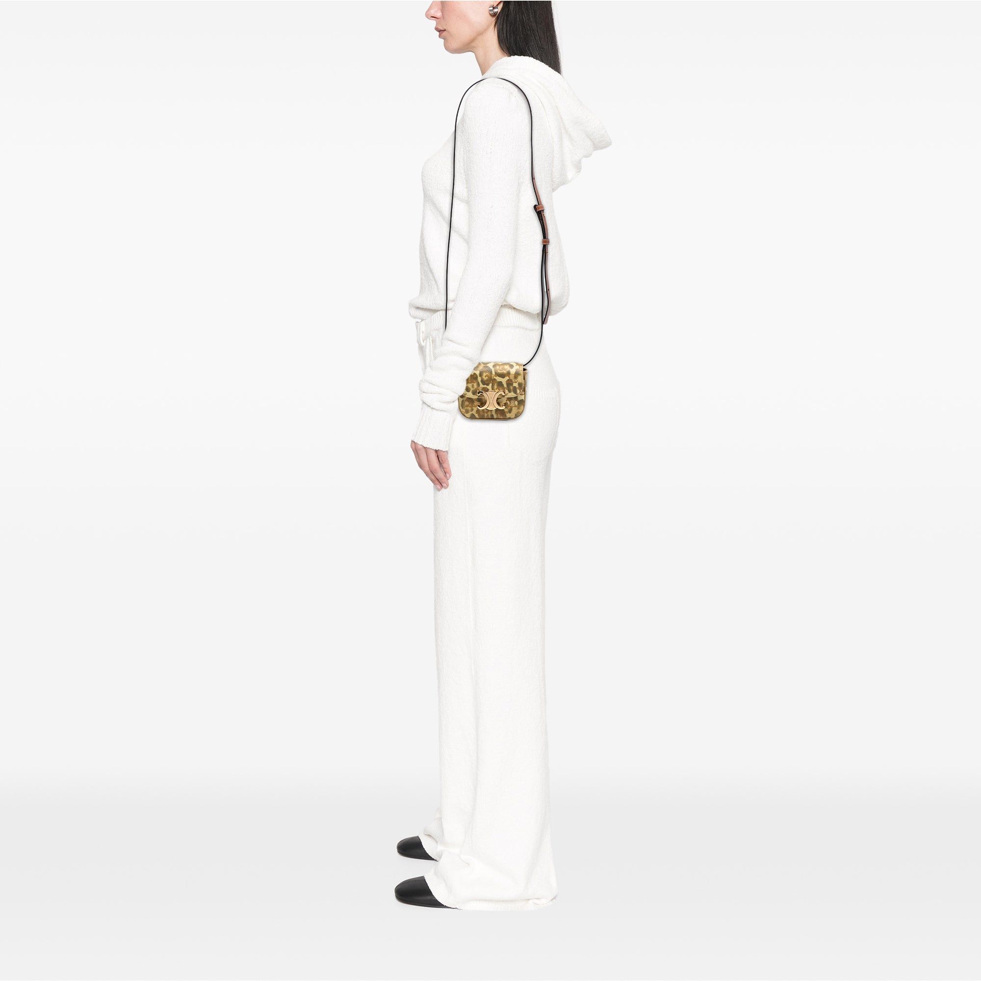 Celine Mini Calfskin Leopard Print Claude Crossbody Size ONE SIZE - 7 Thumbnail