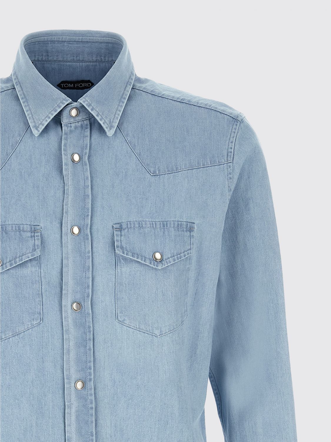 Tom Ford Tom Ford Shirt Men Blue Size US XXS / EU 40 - 4 Thumbnail