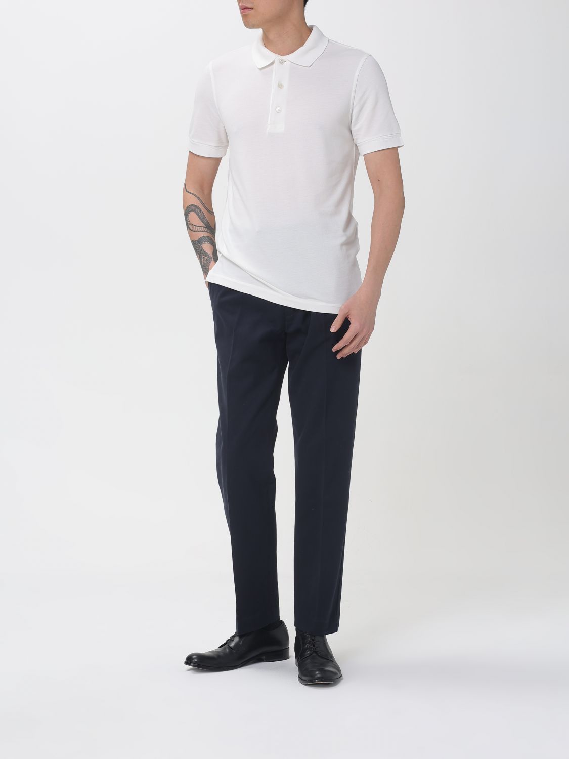 Tom Ford Tom Ford Polo Shirt Men White Size US L / EU 52-54 / 3 - 2 Thumbnail