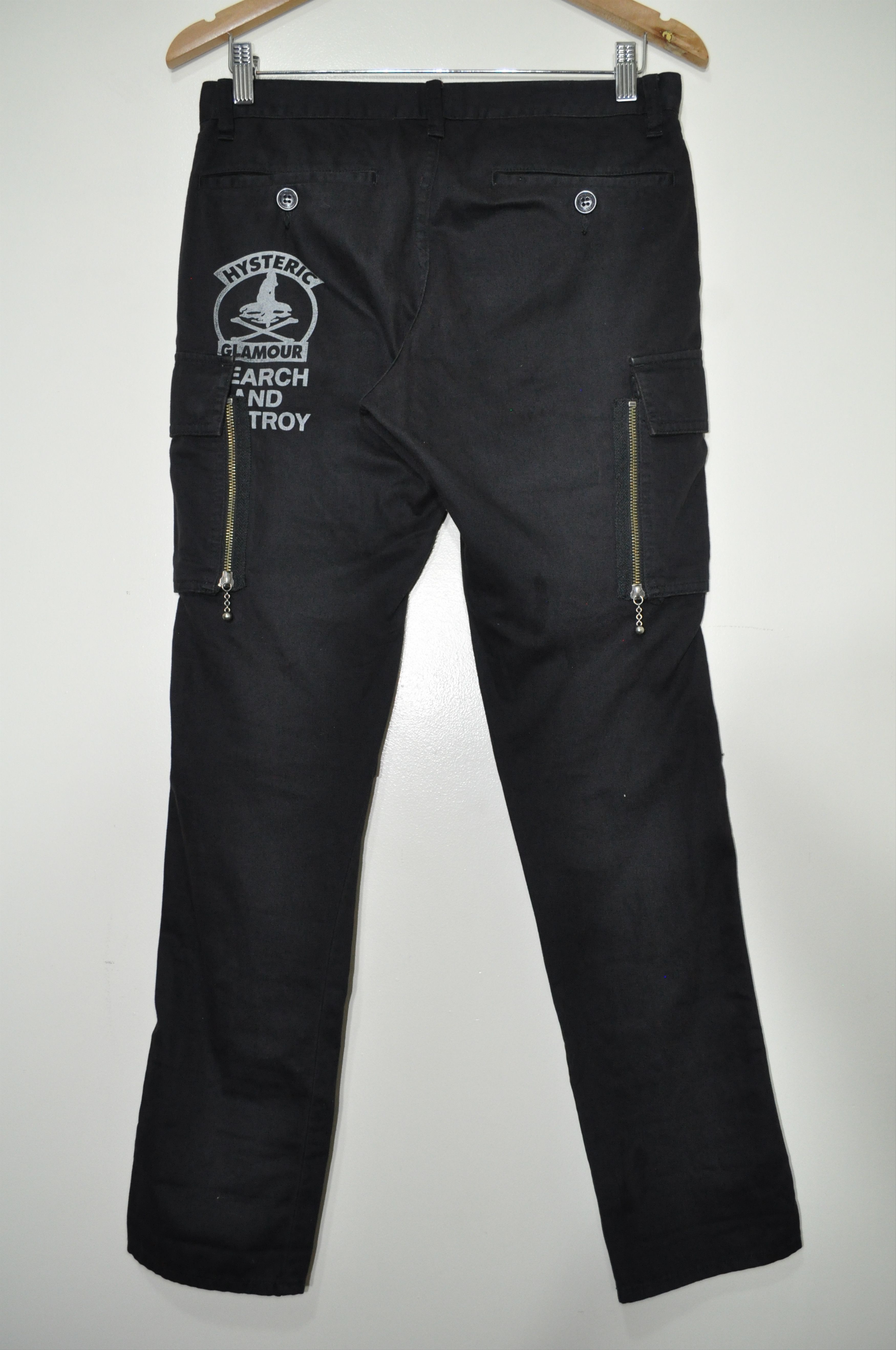 image of Hysteric Glamour - "search & Destroy" Cargo Pants in Black, Men's (Size 30)