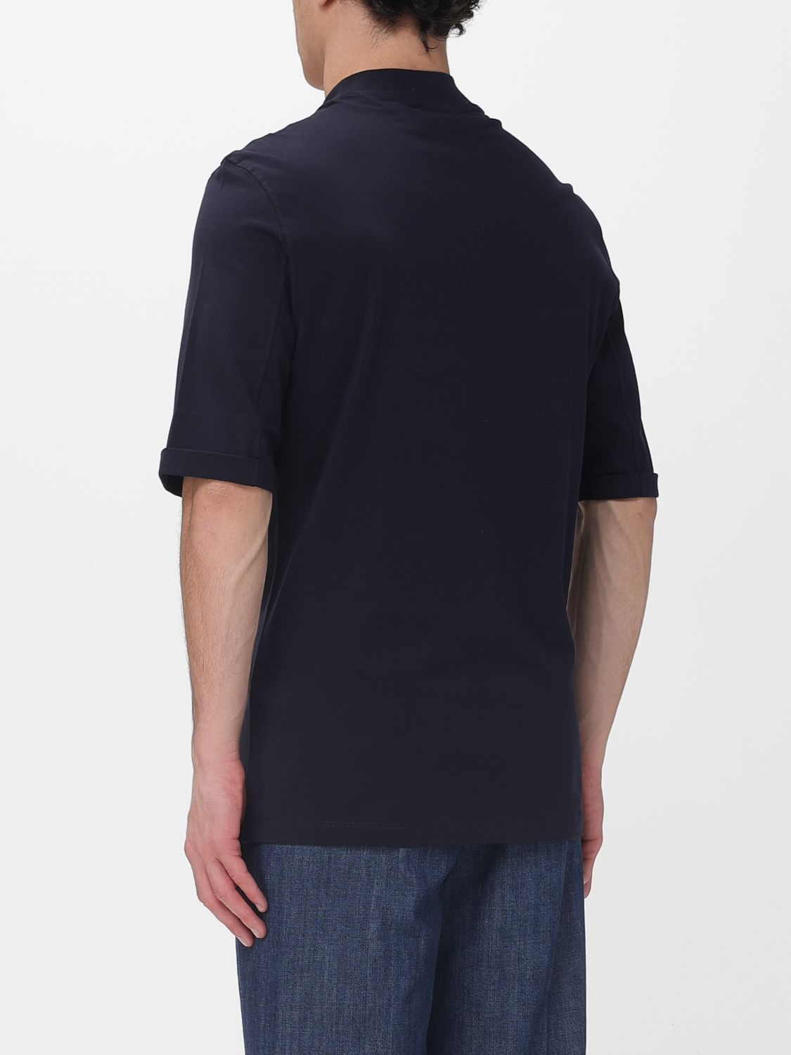Brunello Cucinelli Brunello Cucinelli T-Shirt Men Blue Size US XL / EU 56 / 4 - 3 Thumbnail