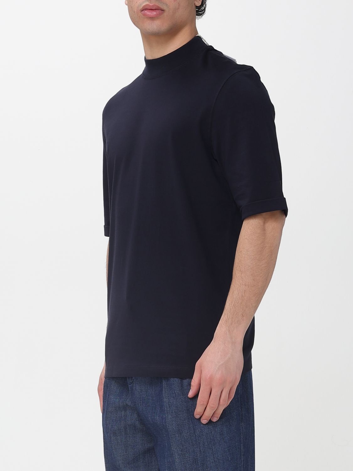 Brunello Cucinelli Brunello Cucinelli T-Shirt Men Blue Size US XXL / EU 58 / 5 - 4 Thumbnail