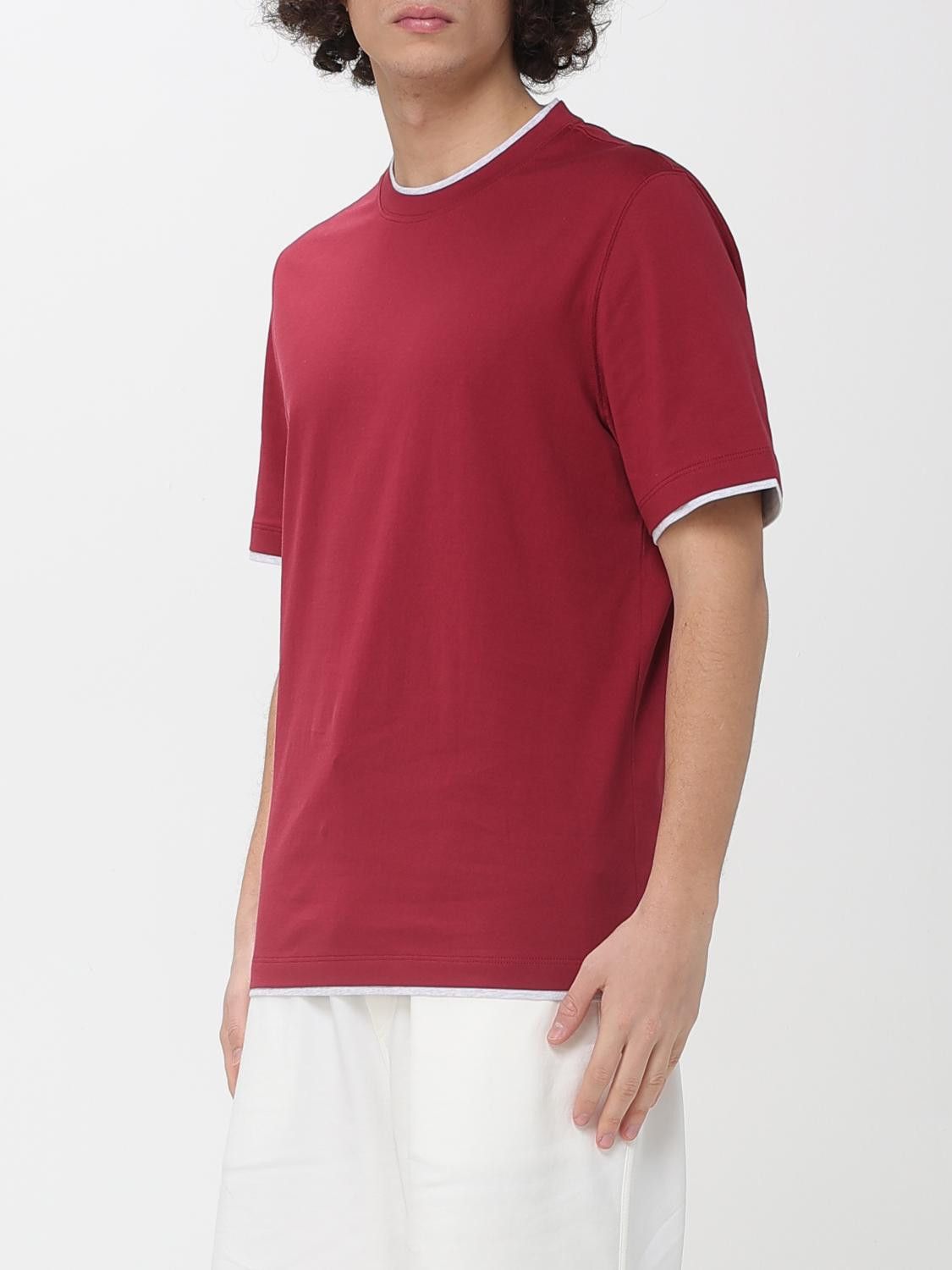 Brunello Cucinelli Brunello Cucinelli T-Shirt Men Cherry Size US L / EU 52-54 / 3 - 4 Thumbnail