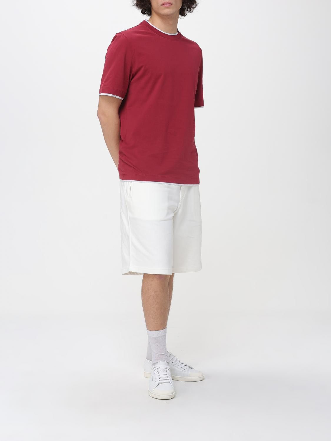 Brunello Cucinelli Brunello Cucinelli T-Shirt Men Cherry Size US XL / EU 56 / 4 - 2 Thumbnail