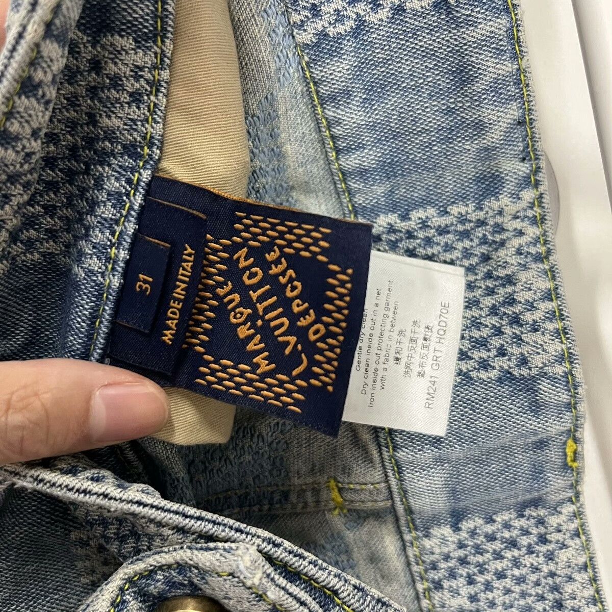 Louis Vuitton Louis Vuitton Checkerboard Jeans 31 Size 31" - 6 Thumbnail