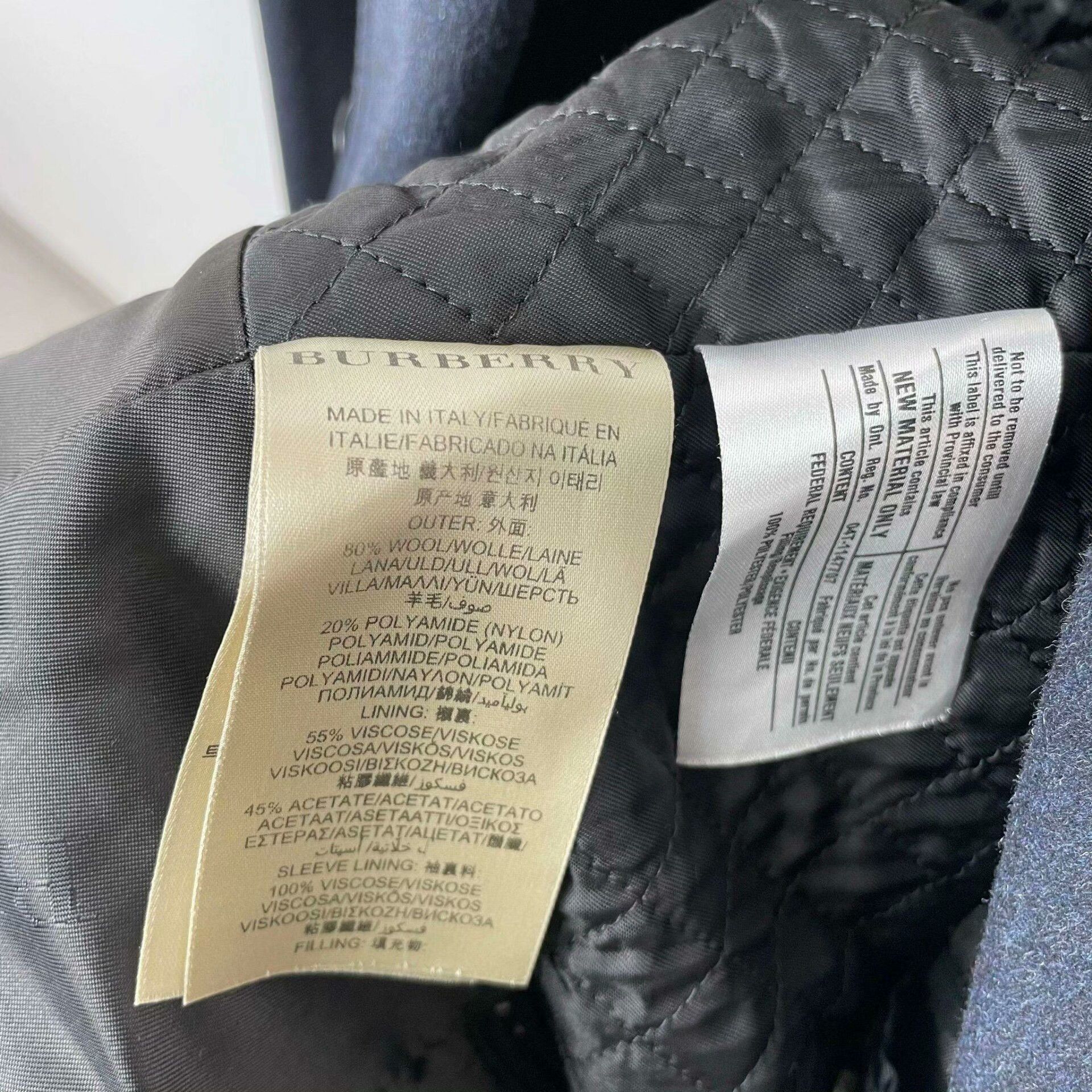 Burberry Burberry Wool Coat 48 Italy Size US M / EU 48-50 / 2 - 8 Thumbnail