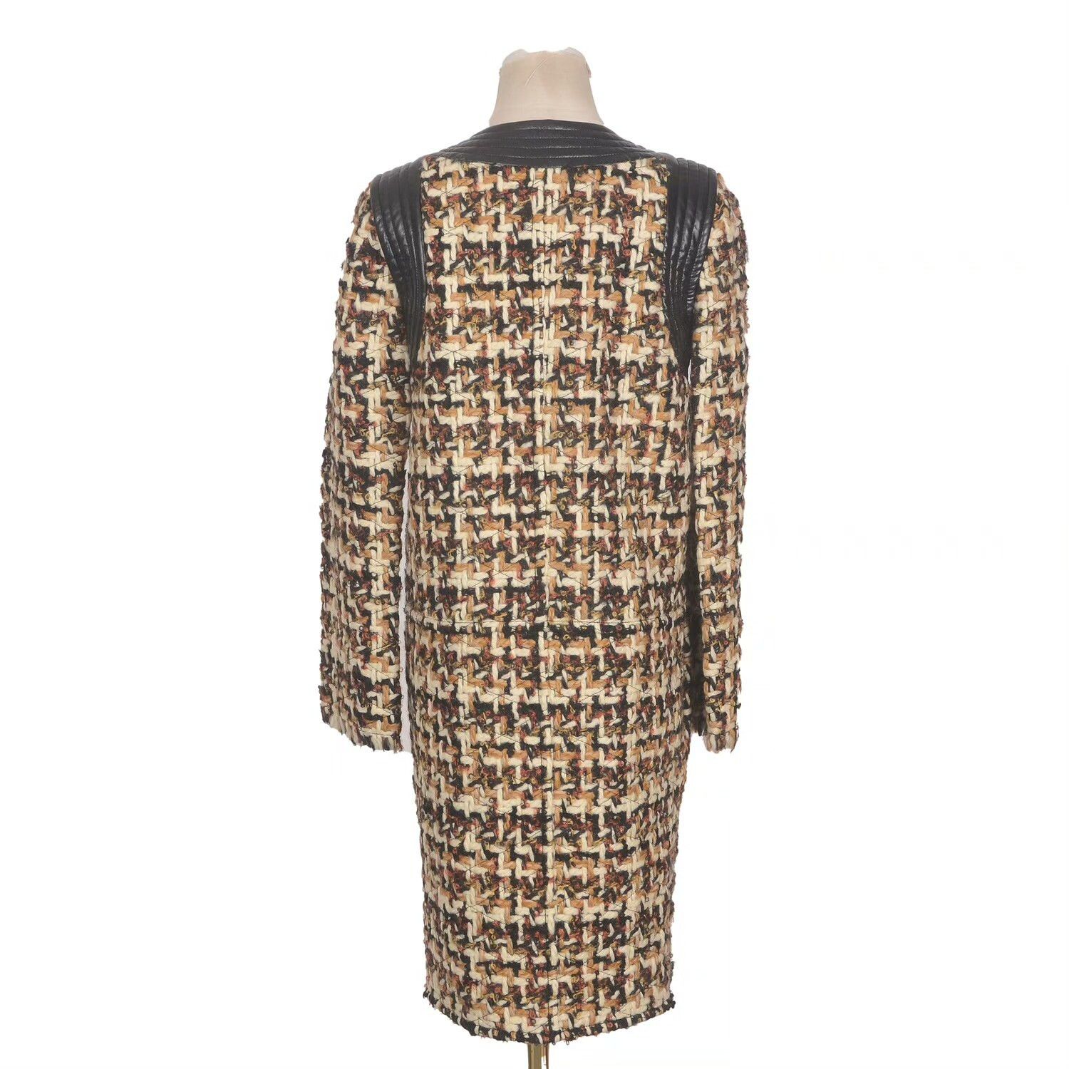 Louis Vuitton LV Tweed Coat with Leather Patches Size XXS / US 00 / IT 34 - 2 Thumbnail