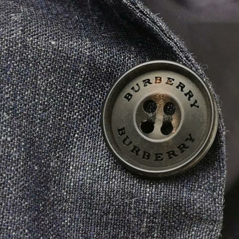 Burberry Navy Wool Blend Suit Set