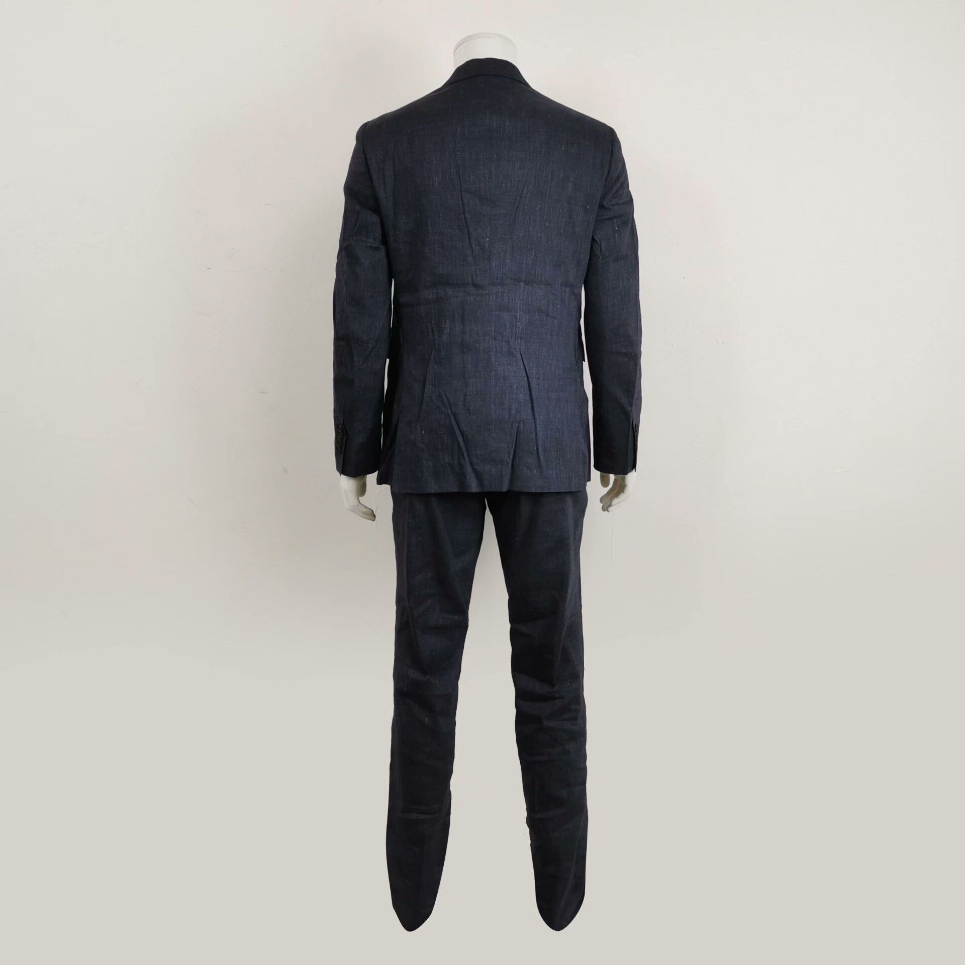 Burberry Navy Wool Blend Suit Set