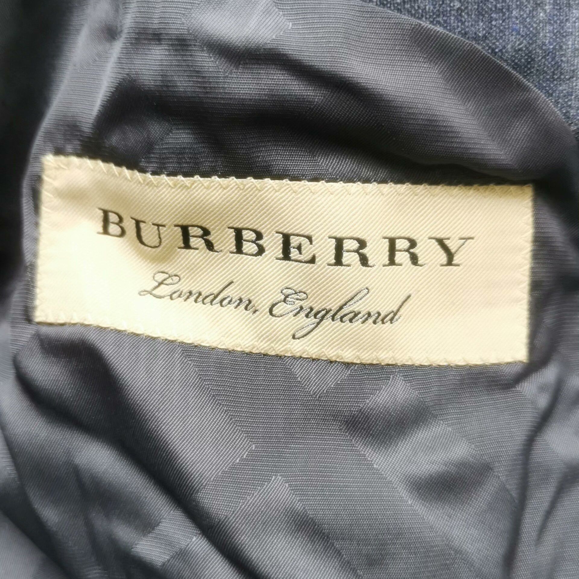 Burberry Navy Wool Blend Suit Set