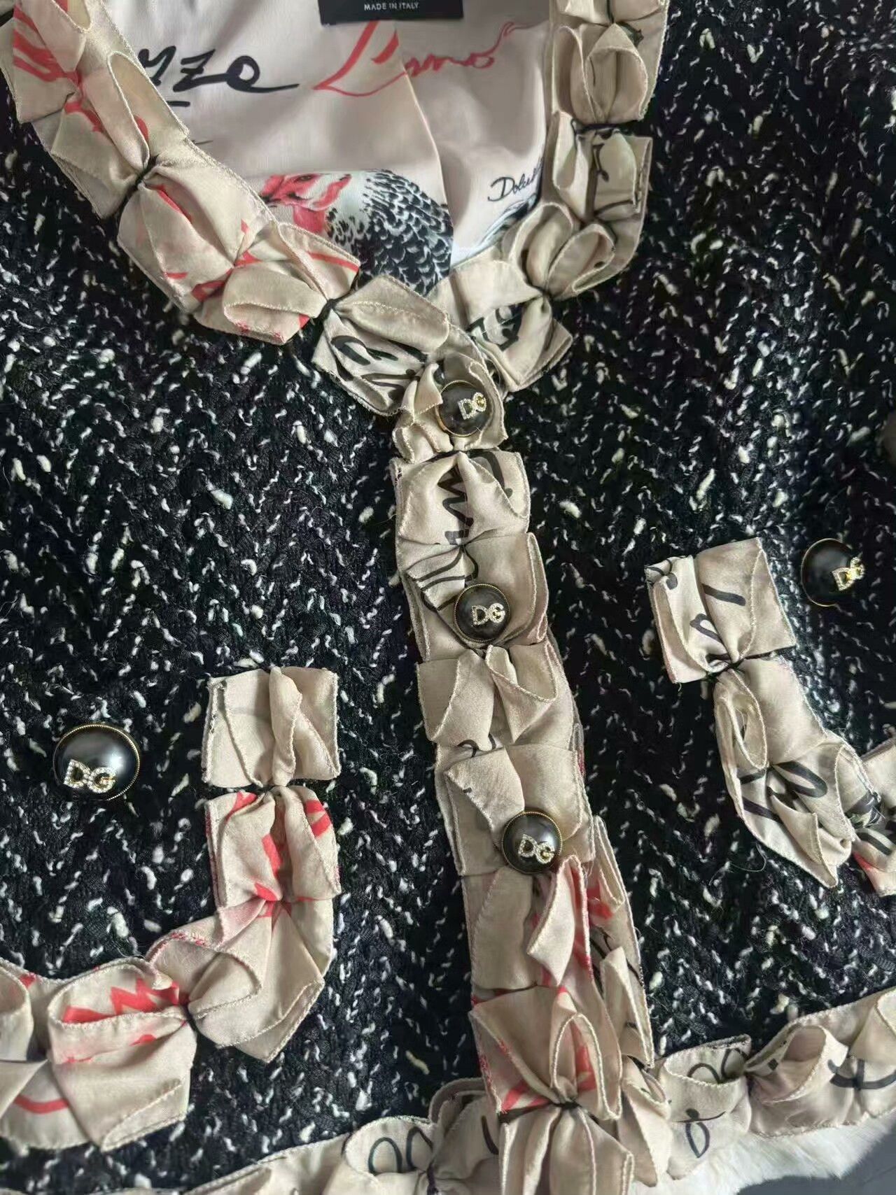 Dolce & Gabbana Dolce & Gabbana Tweed Short Jacket Size S / US 4 / IT 40 - 2 Thumbnail