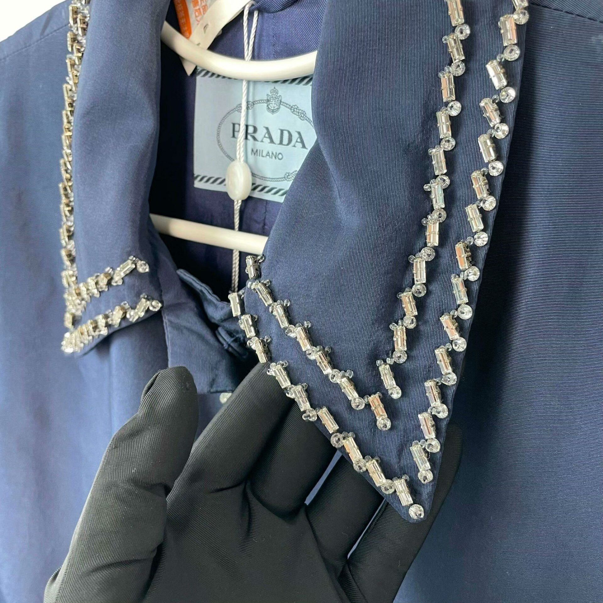 Prada Prada Long Coat Blue Size 38 Size S / US 4 / IT 40 - 4 Thumbnail