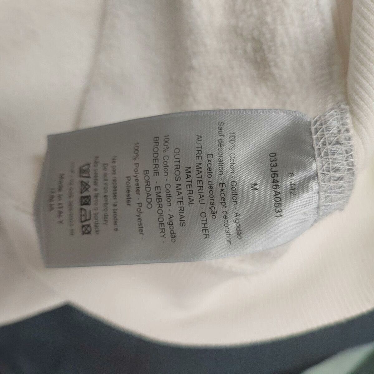 Dior Dior White Cotton Hoodie M Size US M / EU 48-50 / 2 - 4 Thumbnail