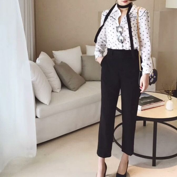 Miu Miu Miu Miu Swallow Print Long-Sleeve Shirt Size S / US 4 / IT 40 - 6 Thumbnail
