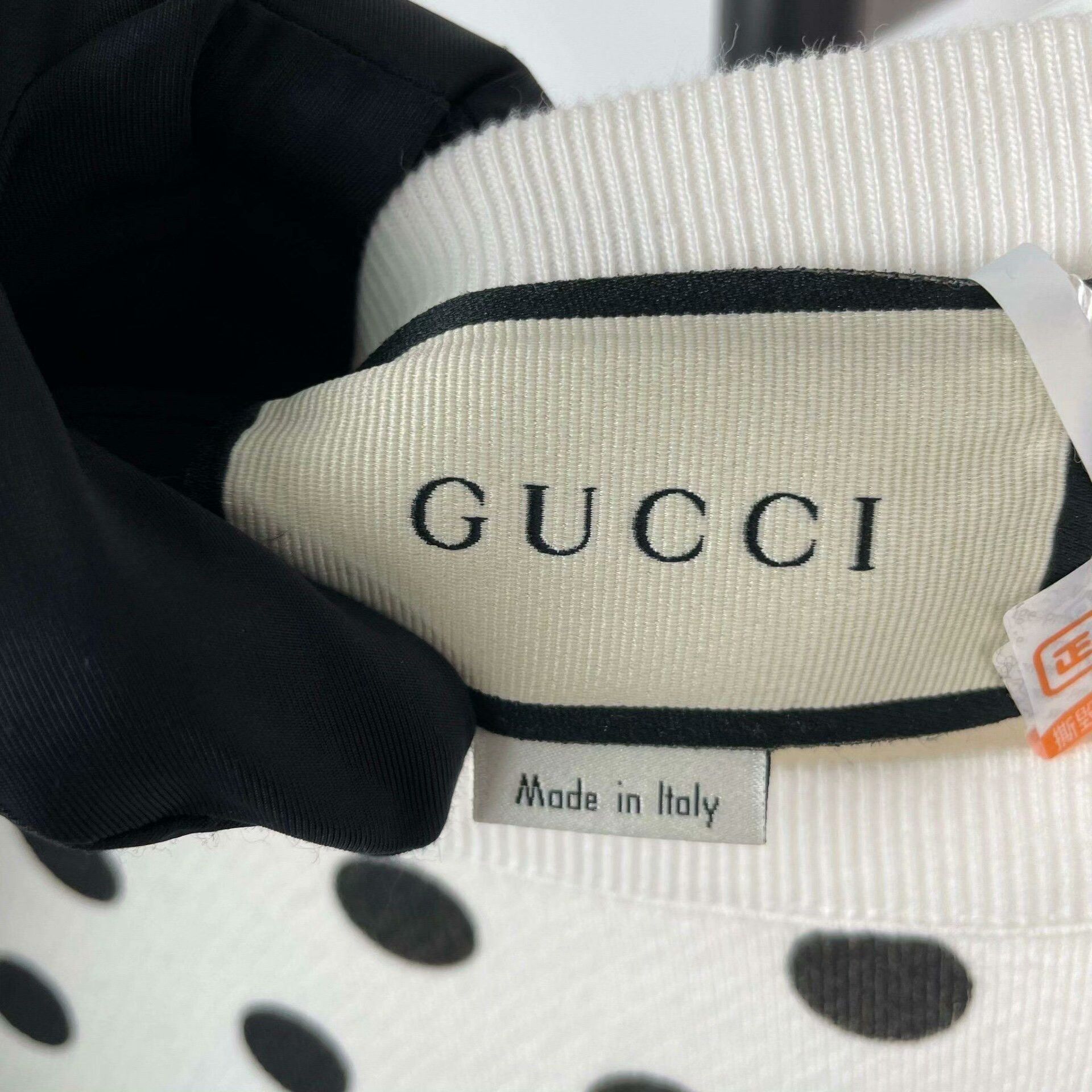 Gucci Gucci White Polka Dot Logo Sweatshirt S Size S / US 4 / IT 40 - 3 Thumbnail